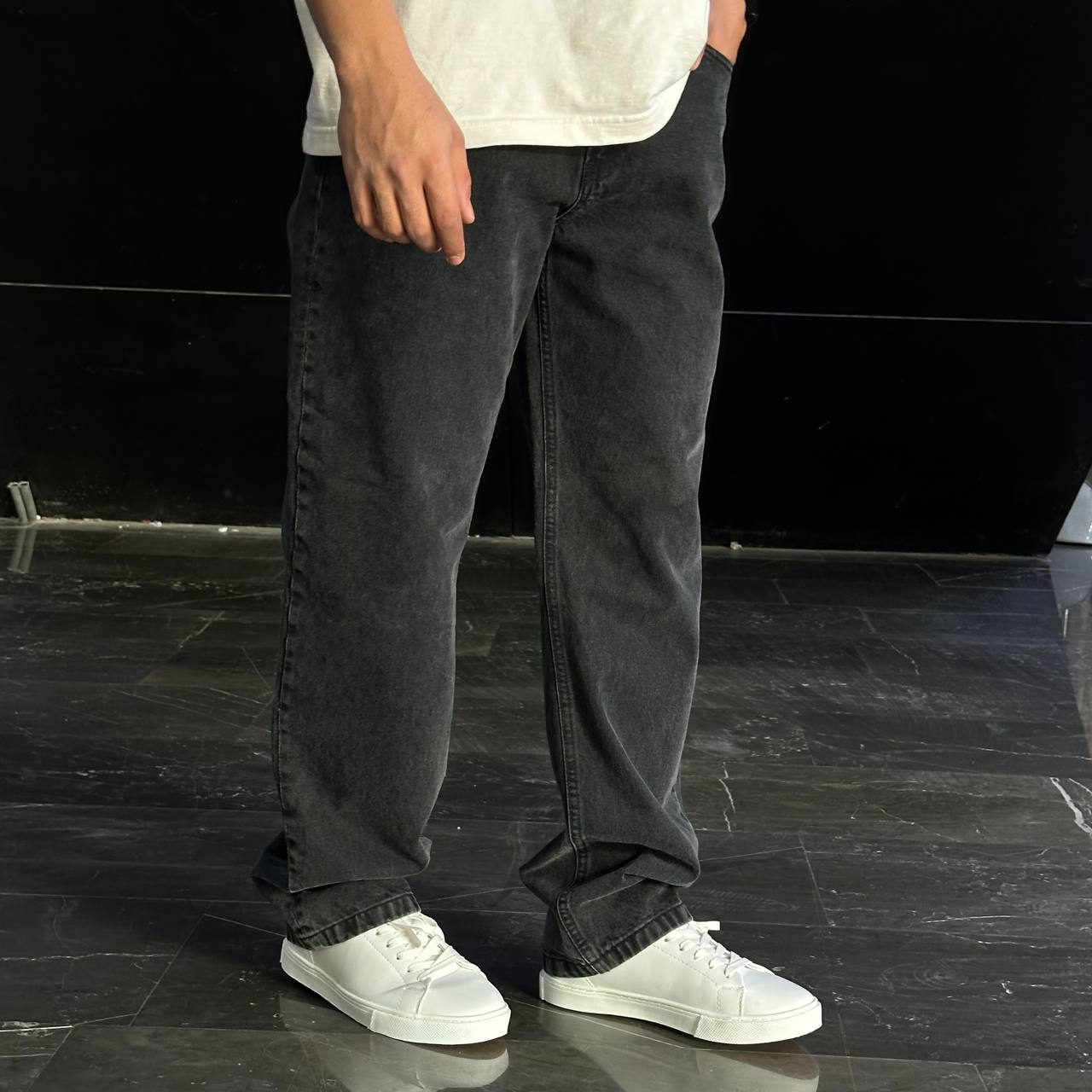 شلوار جین نیم بگ سنگشور