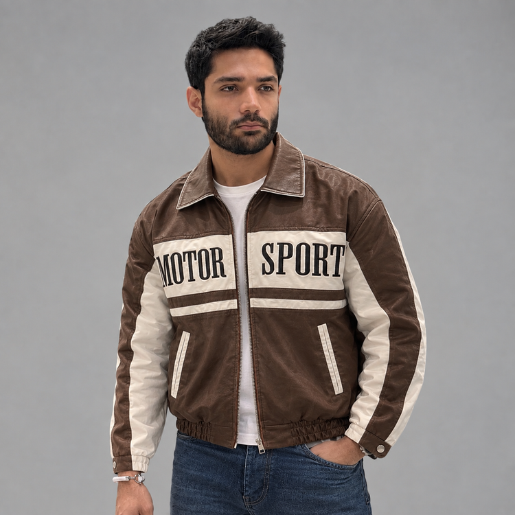 جکت چرم MOTOR SPORT اورجینال